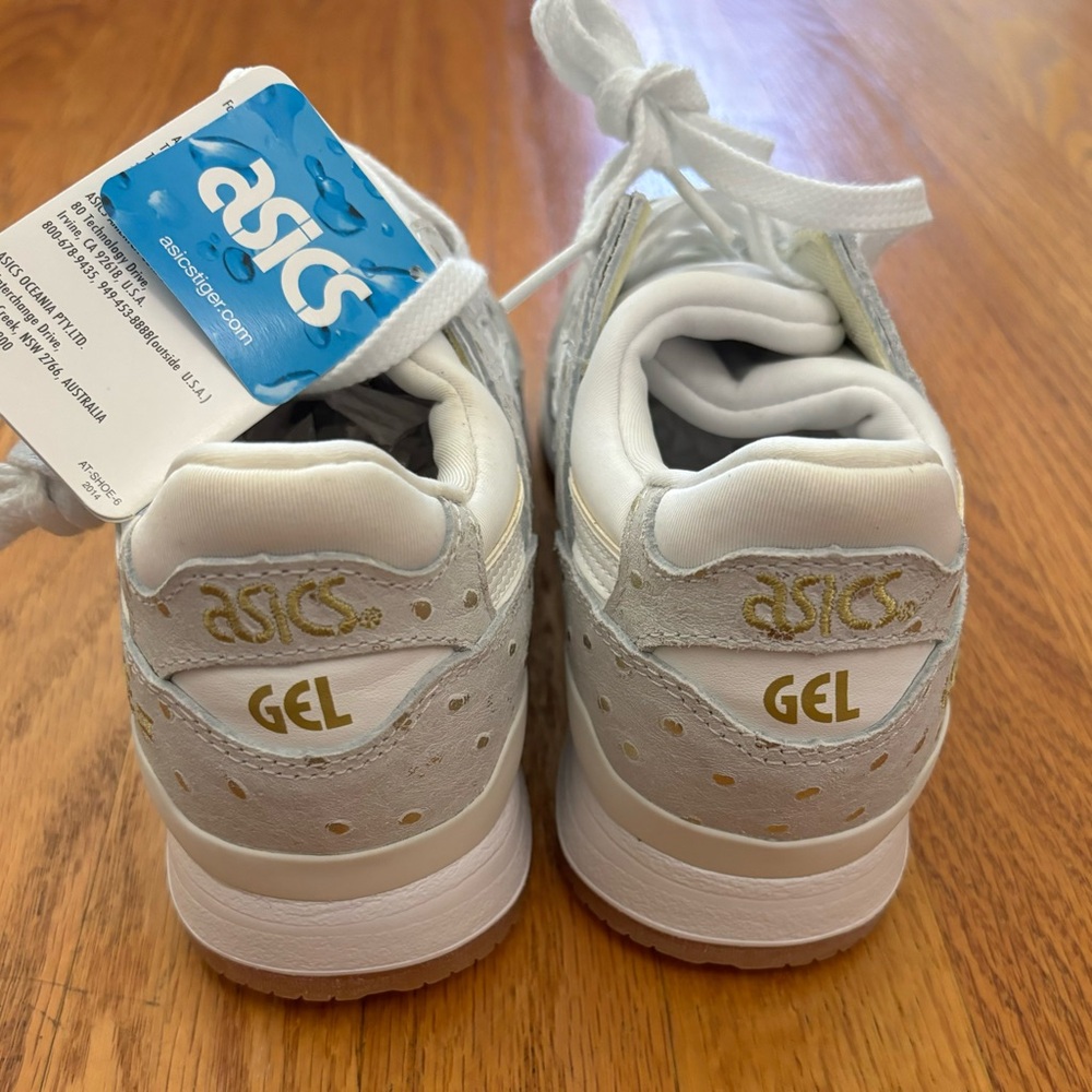 ASICS Gel lyte III Sneaker Women’s 6 1/2 White Gray Gold Splash Shoe New No Box - Picture 5 of 6